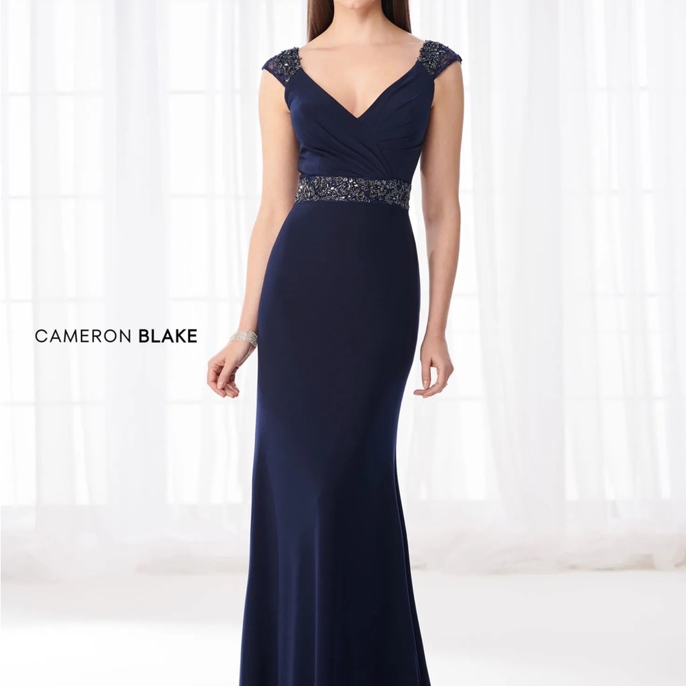Cameron Blake deep GREEN evening gown